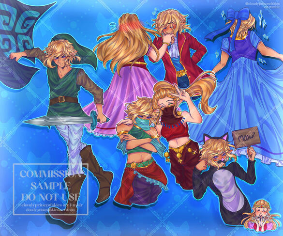- props, additional portraits, additional character